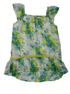 Újszerű F&F Kék-sárga virágos felső (122-128)