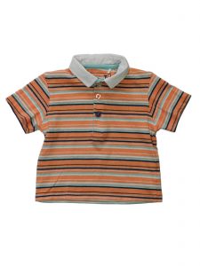 Újszerű TU Galléros, csíkos póló (74-80)