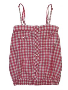 Újszerű New Look Pink-fehér kockás felső (134)