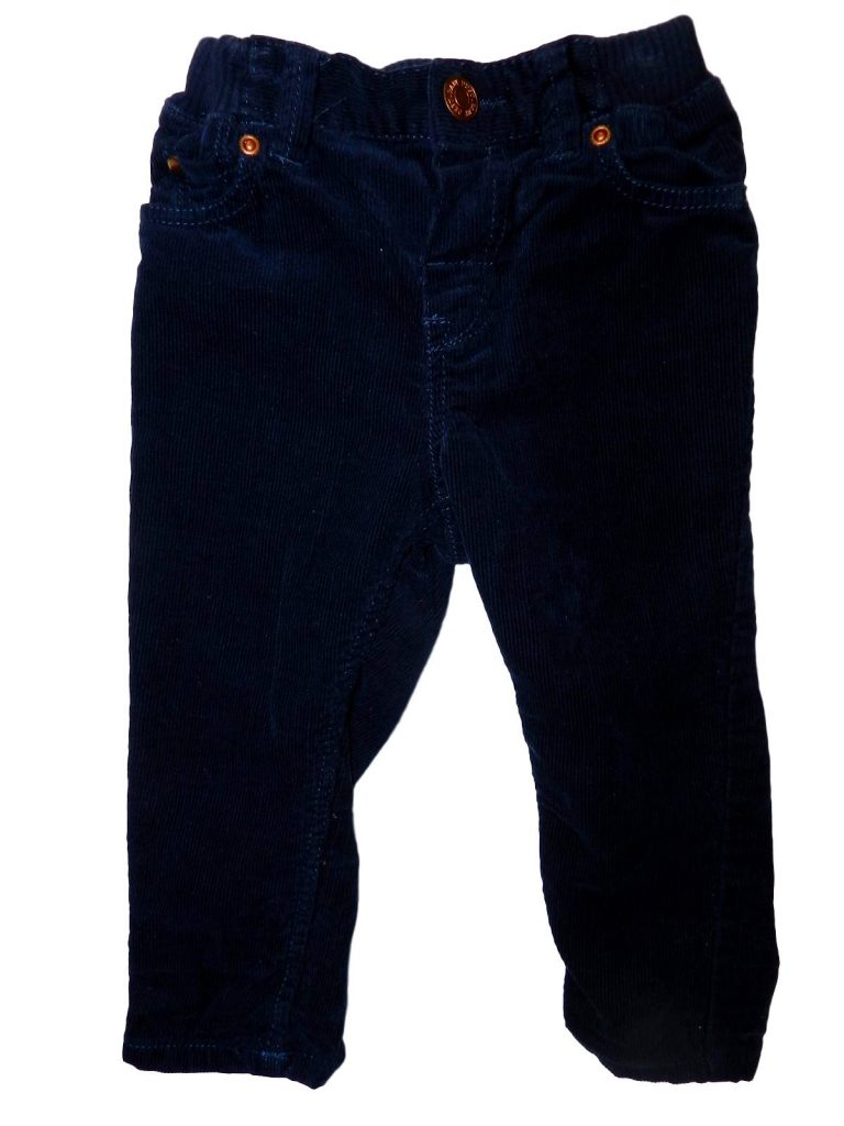 Hibátlan H&M Kék, kord nadrág (74-80)