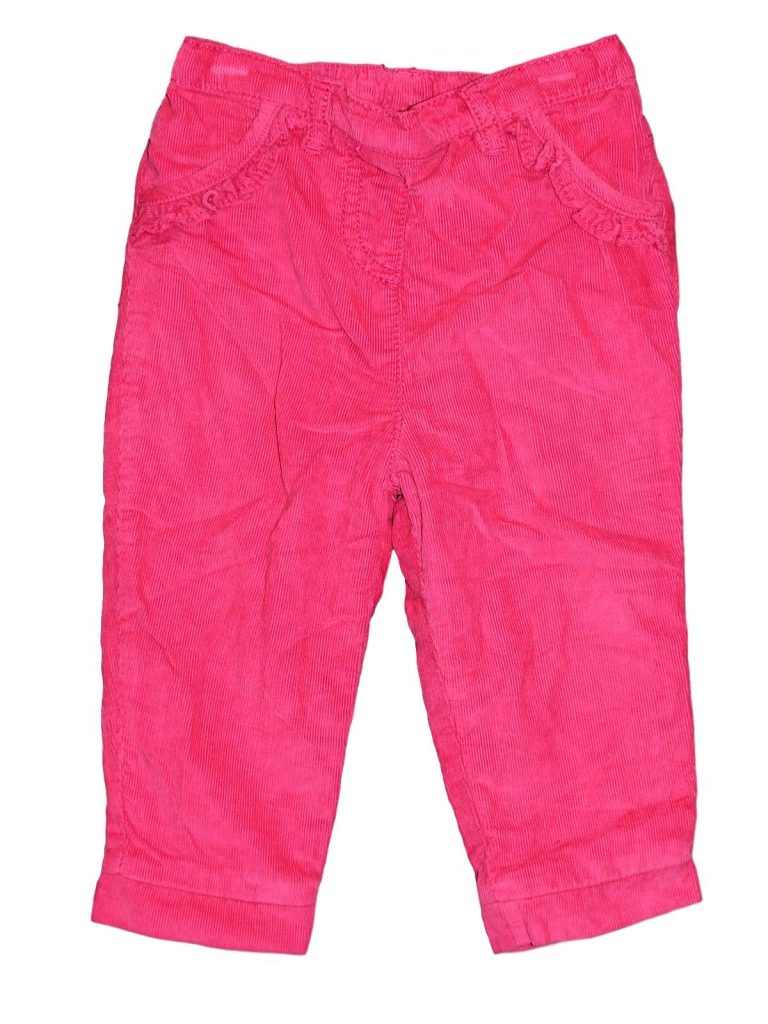 Újszerű F&F Pink, bélelt, kord nadrág (74-80)