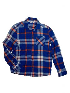 Újszerű H&M Kék-narancssárga kockás ing (140)