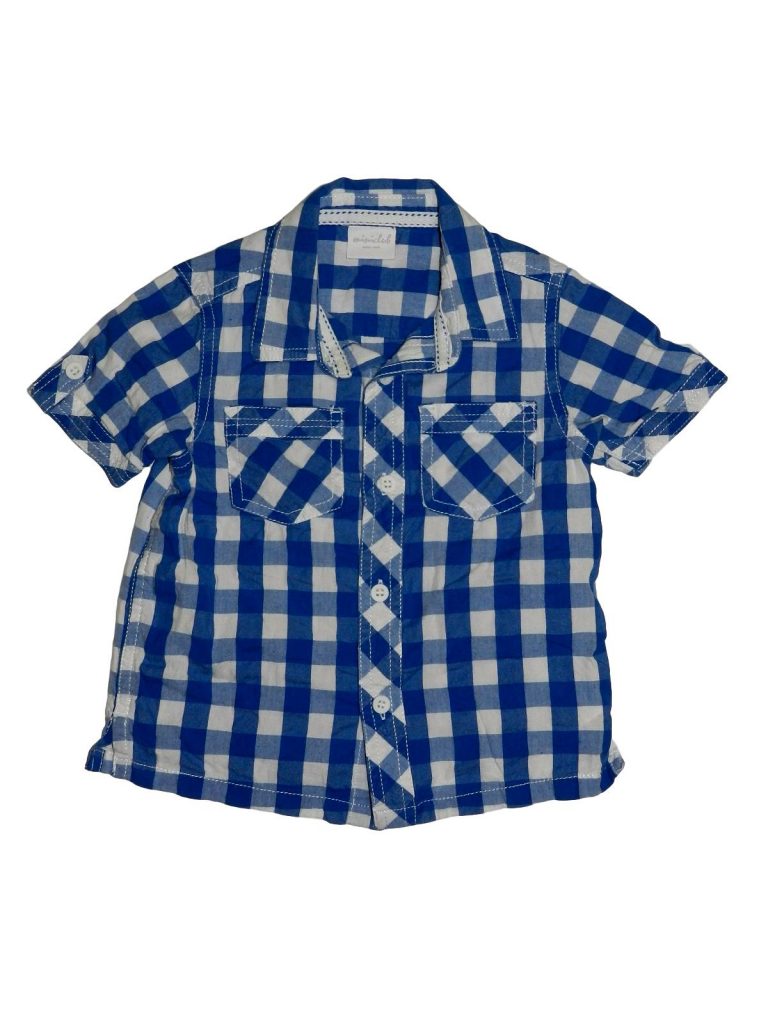 Hibátlan Mini Club Kék-fehér kockás ing (80-86)