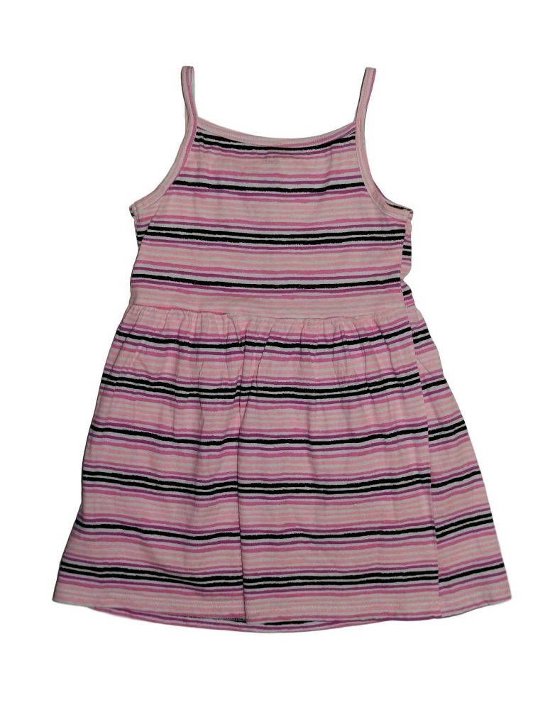 Hibátlan H&M Rózsaszín csíkos ruha (110-116)