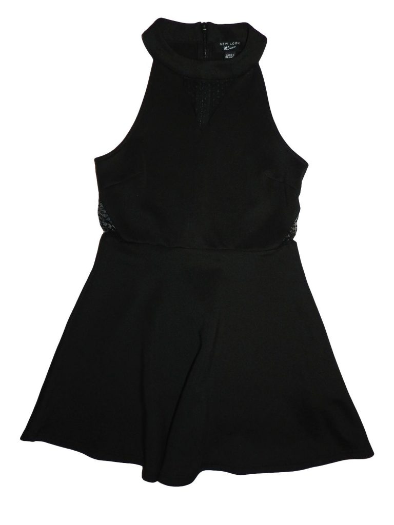 Hibátlan New Look Csipkés, fekete alkalmi ruha (140-146)