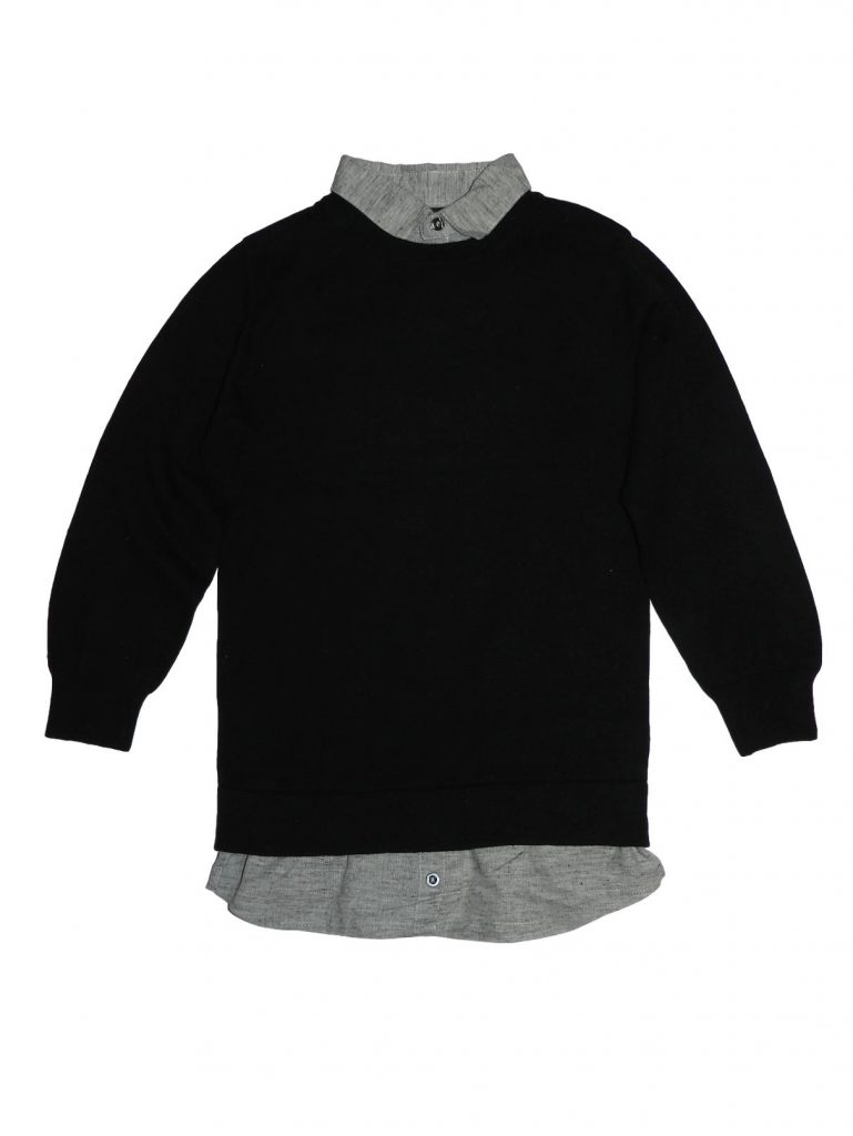 Újszerű Next Fekete, inggalléros pulóver (110)