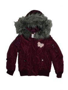 Új / Outlet C&A Lila, csuklyás téli kabát (92-98)