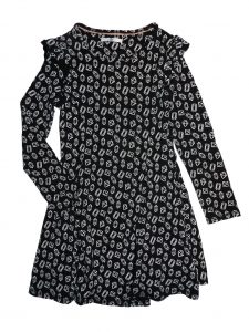 Hibátlan Marks & Spencer Fekete, mintás ruha (140-146)