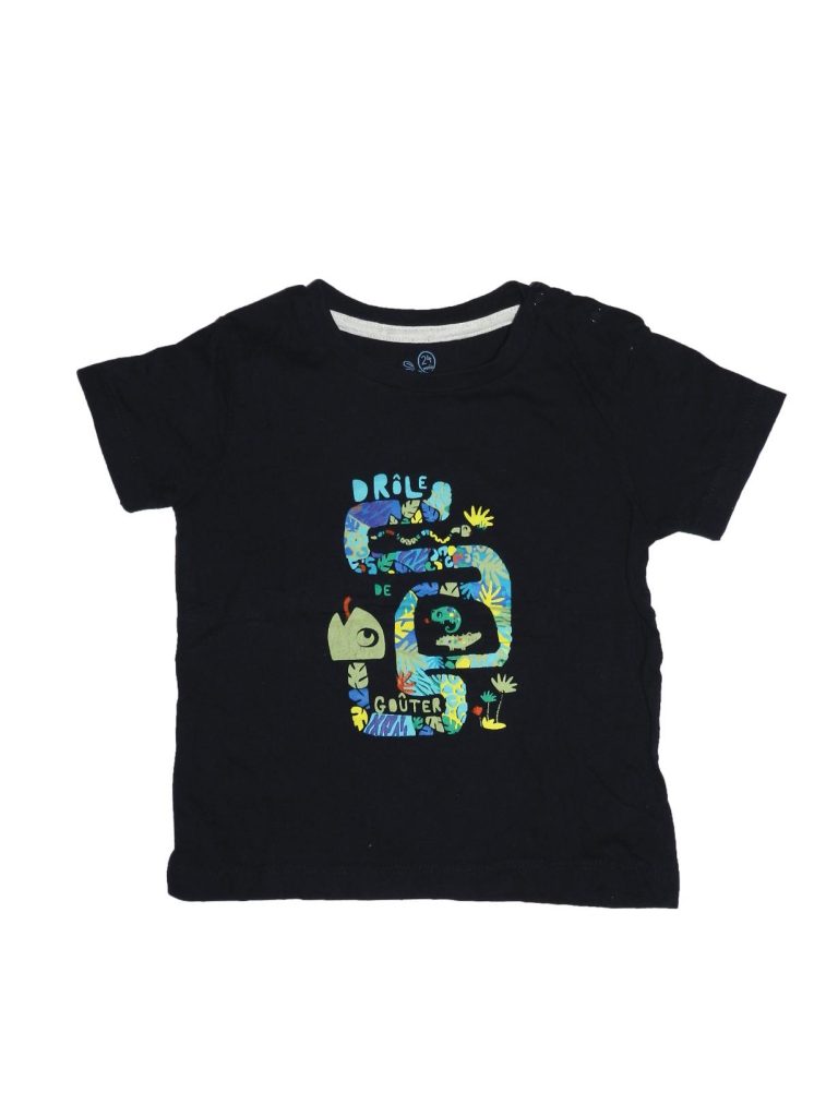 Hibátlan Egyéb márka Sötétkék, mintás póló (86-92)