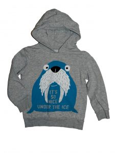 Hibátlan Egyéb márka Mintás szürke pulóver (116-122)