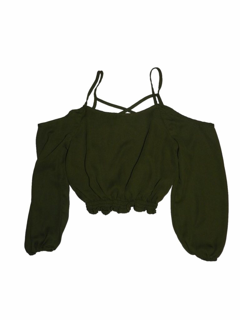 Hibátlan New Look Khaki zöld rövid felső blúz (134)