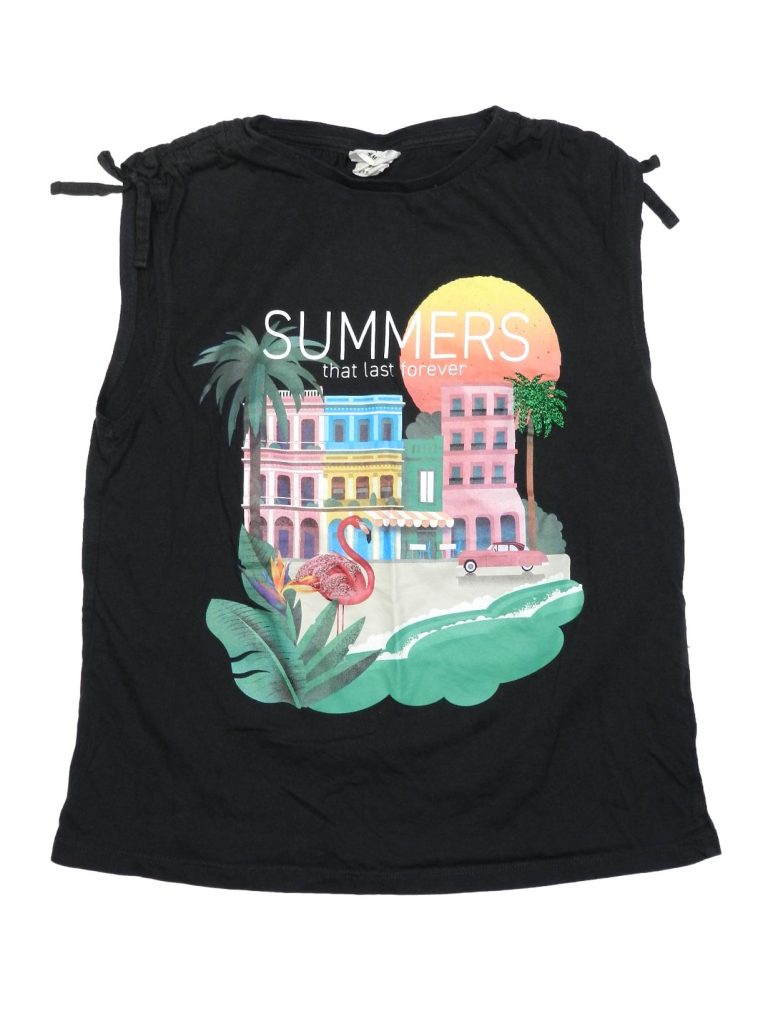 Hibátlan H&M Mintás fekete felső (158-164)