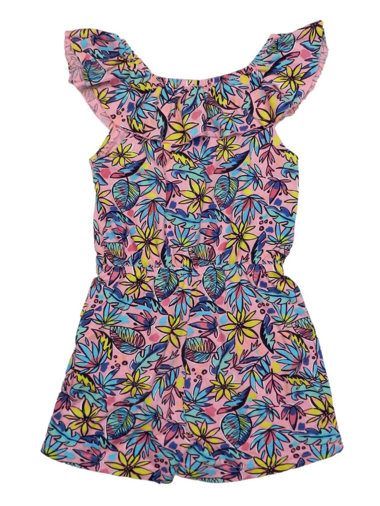 Hibátlan Y.F.K. Színes mintás playsuit (134-140)