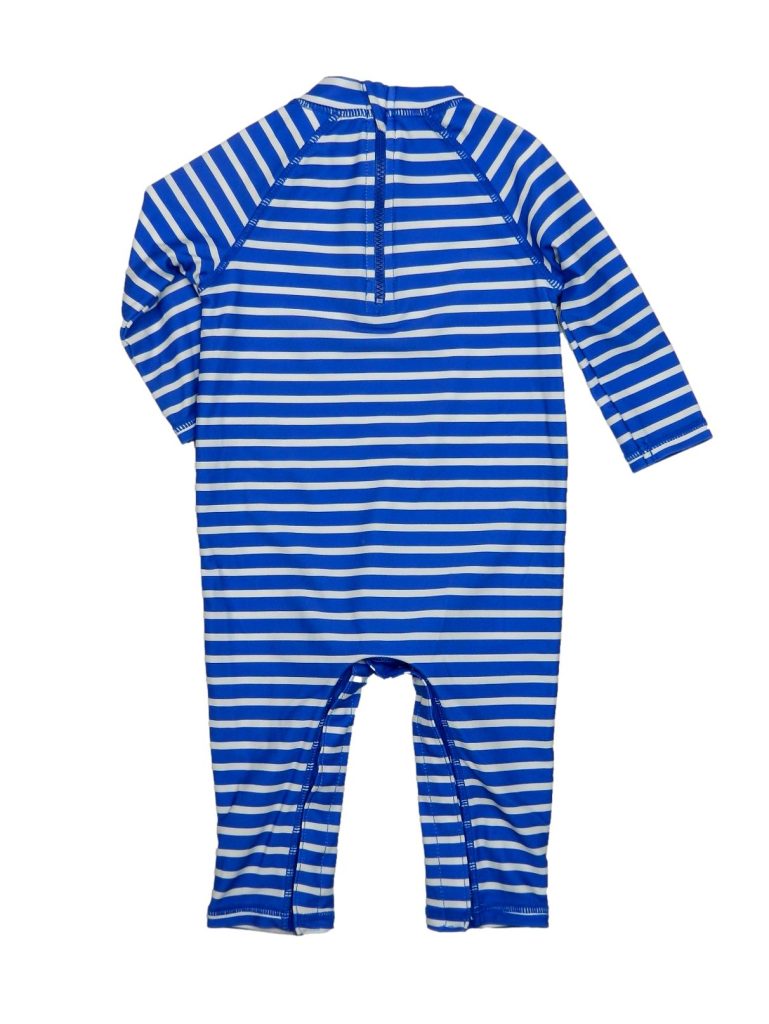 Újszerű Marks & Spencer Kék-fehér fürdőruha (68-74)