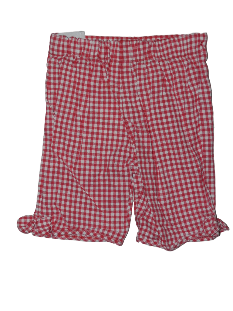Újszerű Mini Mode Piros-fehér kockás nadrág (74-80)